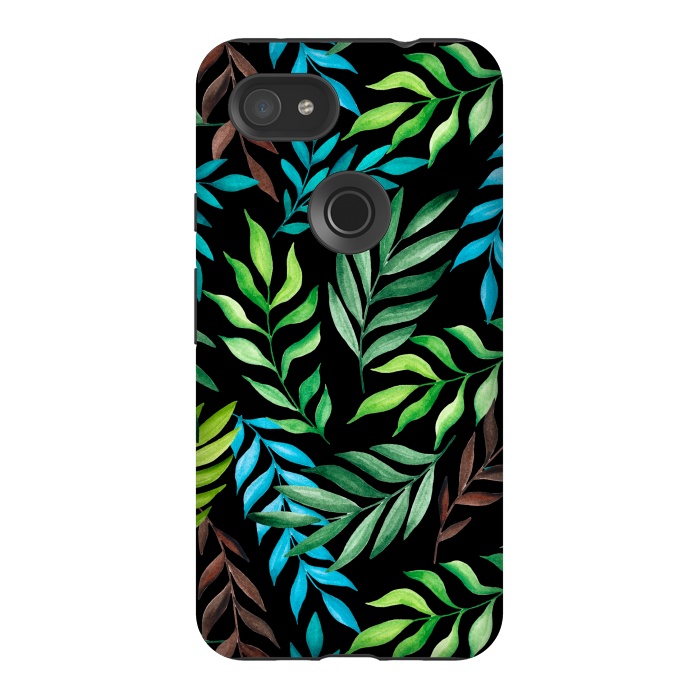 Pixel 3AXL StrongFit Tropical leaves by Julia Badeeva