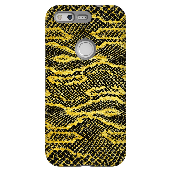 Pixel StrongFit Black and Gold Snake Skin II by Art Design Works