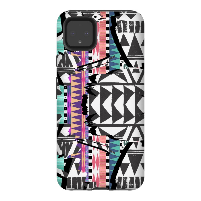 Pixel 4XL StrongFit Colourful African inspired ethnic print by Oana 