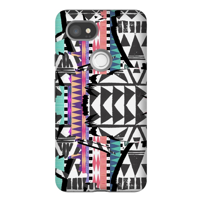Pixel 2XL StrongFit Colourful African inspired ethnic print by Oana 