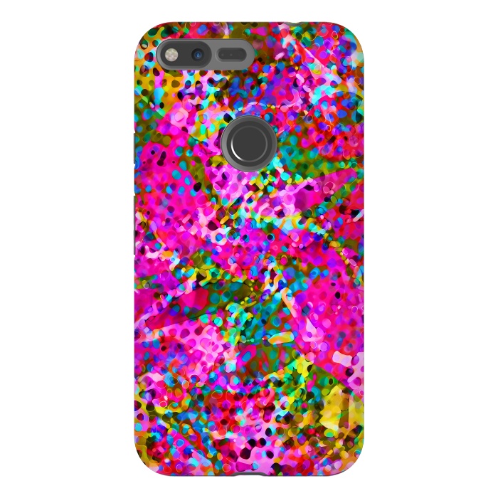 Pixel XL StrongFit Floral Abstract Stained Glass G548 by Medusa GraphicArt