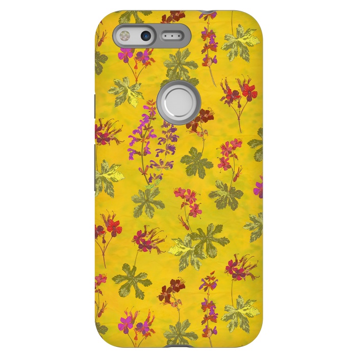 Pixel StrongFit Cottage Garden Floral Yellow by Lotti Brown