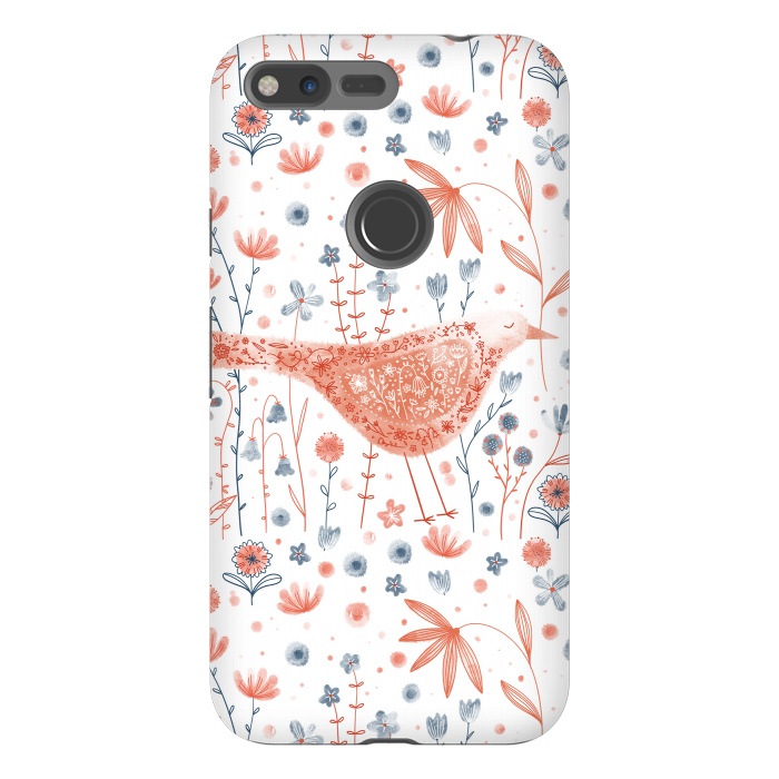 Pixel XL StrongFit Apricot Bird by Nic Squirrell
