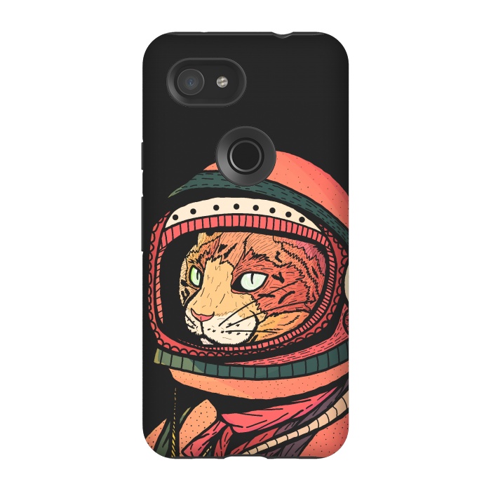 Pixel 3A StrongFit The ginger space cat by Steve Wade (Swade)