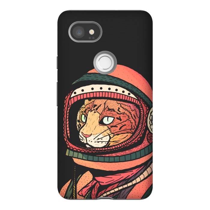 Pixel 2XL StrongFit The ginger space cat by Steve Wade (Swade)