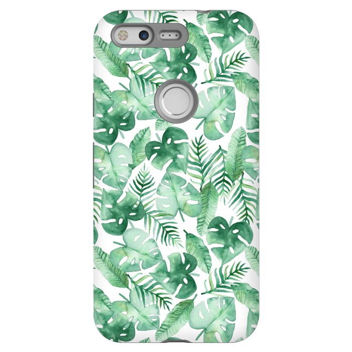Pixel StrongFit Tropical Jungle on White by Tangerine-Tane
