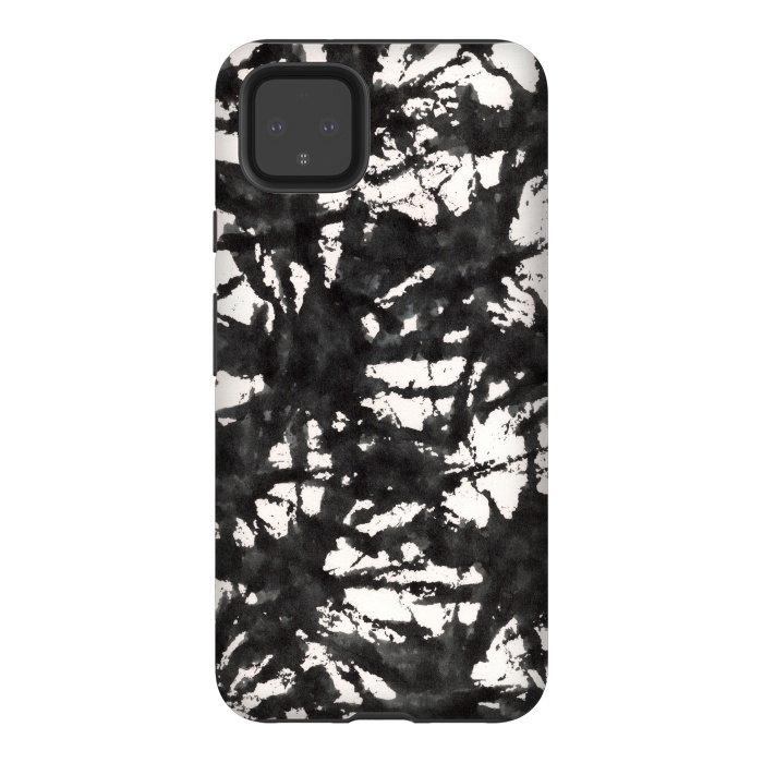 Pixel 4XL StrongFit Black Watercolor Stamp by Hanny Agustine