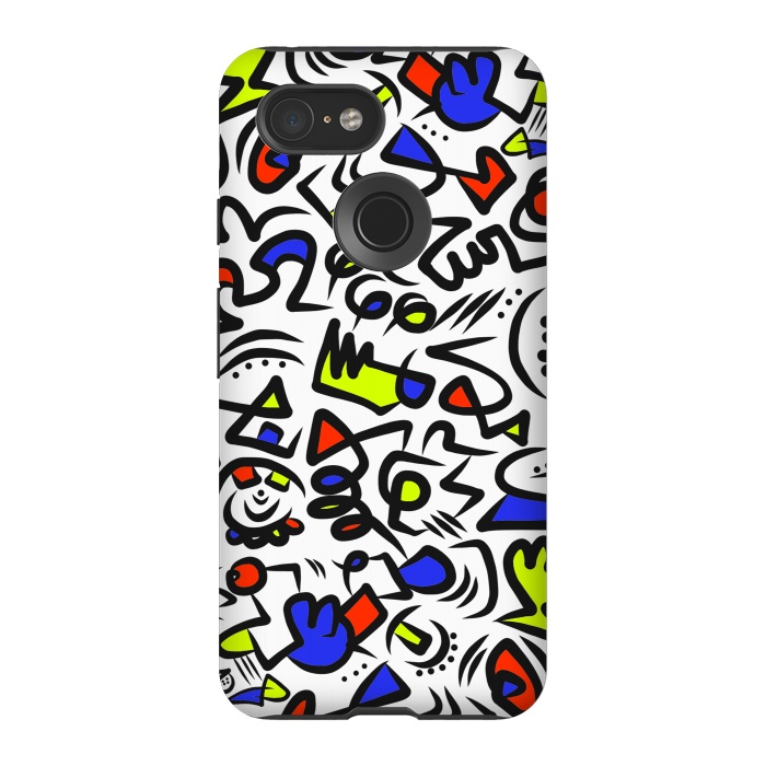 Pixel 3 StrongFit Mondrian Abstract by Hanny Agustine