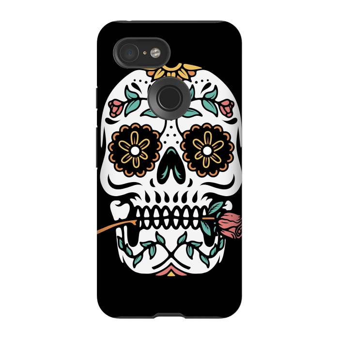 Pixel 3 StrongFit Mexican Skull by Afif Quilimo
