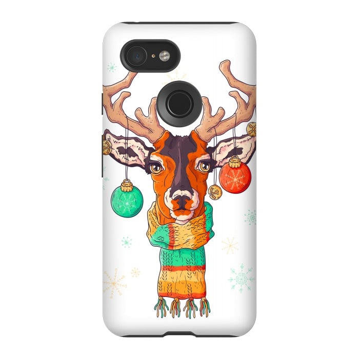 Pixel 3 StrongFit christmas reindeer by haroulita