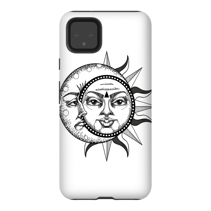 Pixel 4XL StrongFit sun moon by haroulita