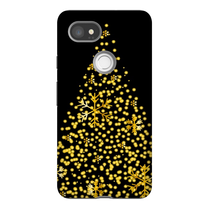Pixel 2XL StrongFit golden christmas tree by haroulita