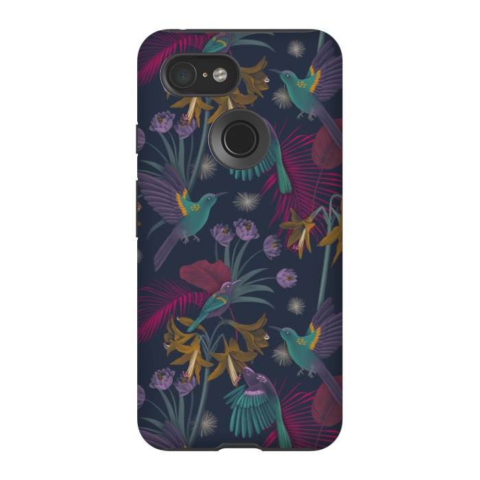 Pixel 3 StrongFit Purple Sunbird by Tishya Oedit