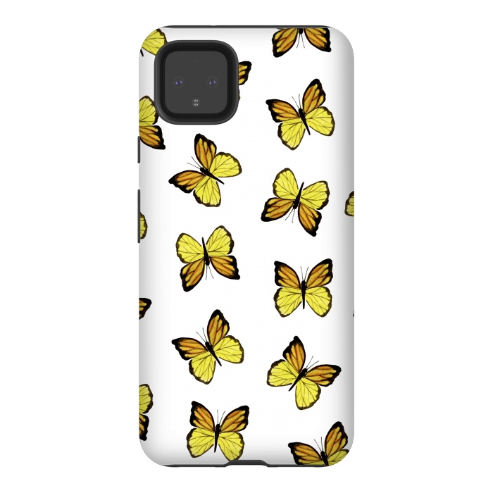 Pixel 4XL StrongFit Yellow butterflies by Julia Badeeva
