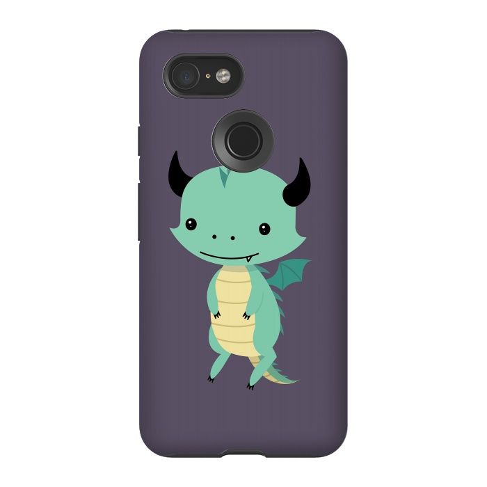 Pixel 3 StrongFit Cute dragon by Laura Nagel