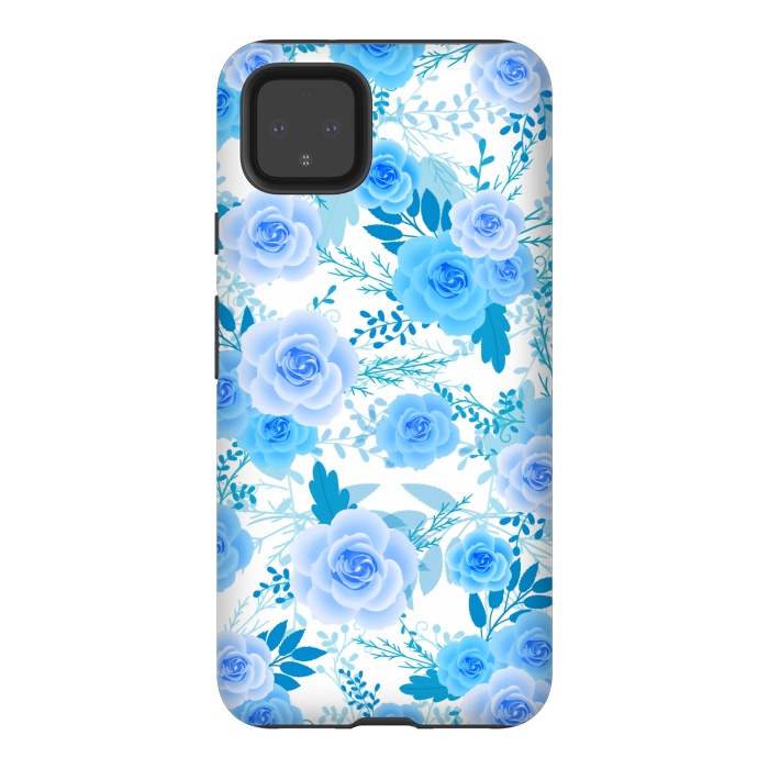 Pixel 4XL StrongFit Blue roses by Jms