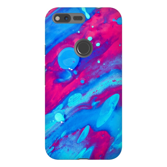 Pixel XL StrongFit Pink and blue abstract painting  by Winston