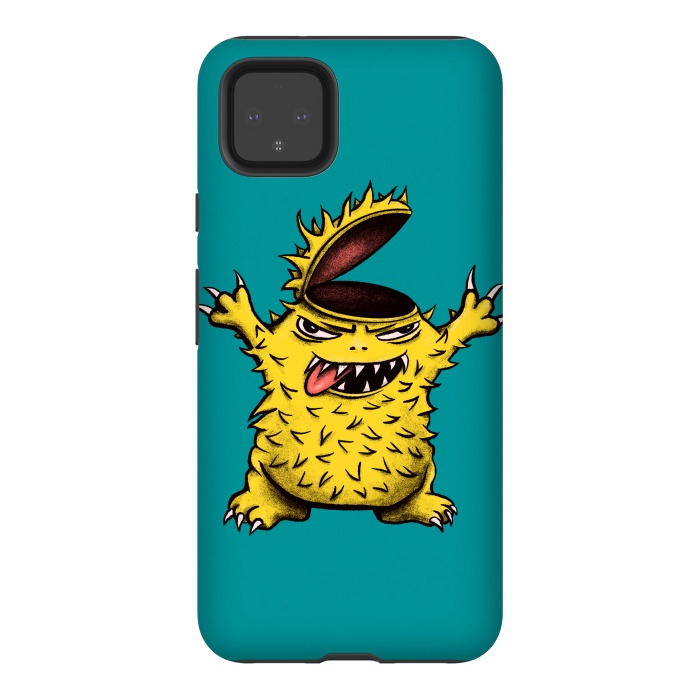 Pixel 4XL StrongFit Crazy Brainless Chicken Monster Character by Boriana Giormova