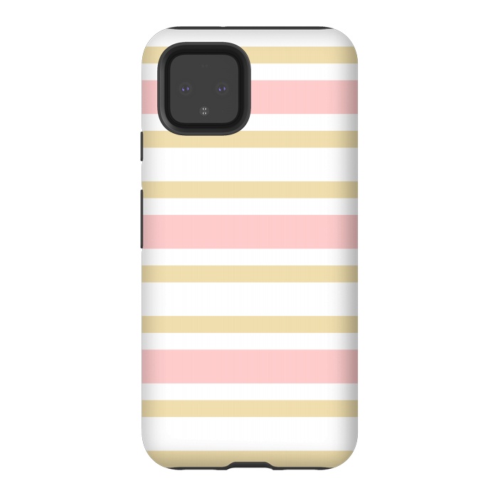Pixel 4 StrongFit pink golden stripes pattern by MALLIKA