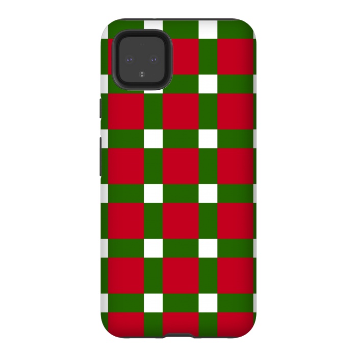 Pixel 4XL StrongFit christmas checks pattern by MALLIKA