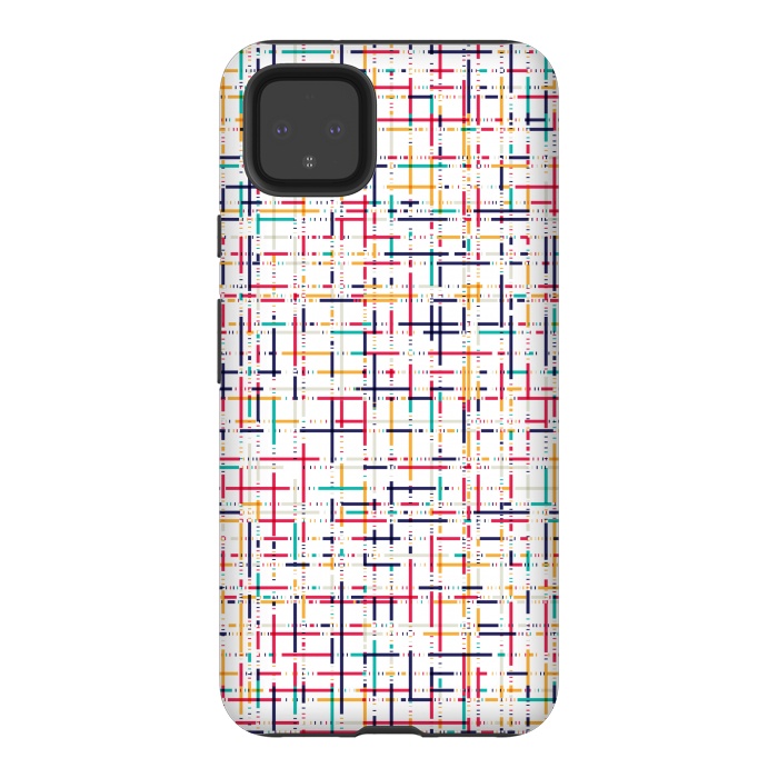 Pixel 4XL StrongFit multi colour checks pattern by MALLIKA