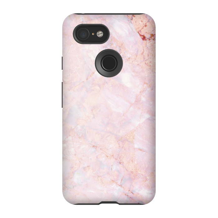 Pixel 3 StrongFit Pastel pink elegant marble by Oana 