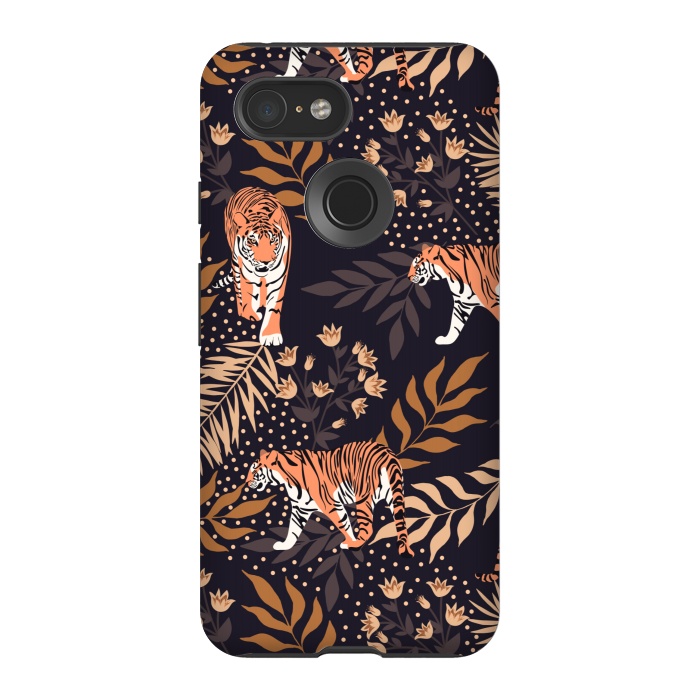 Pixel 3 StrongFit Tigers. Purple pattern by Julia Badeeva