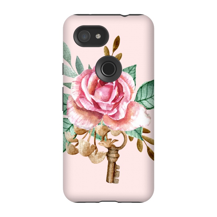 Pixel 3A StrongFit Vintage rose by Julia Badeeva