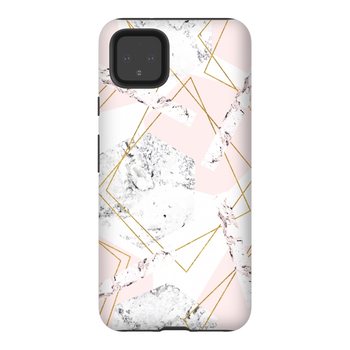 Pixel 4XL StrongFit Marble and abstract frames by Julia Badeeva