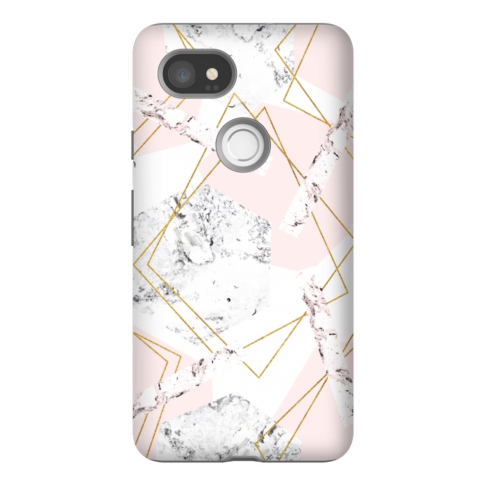 Pixel 2XL StrongFit Marble and abstract frames by Julia Badeeva