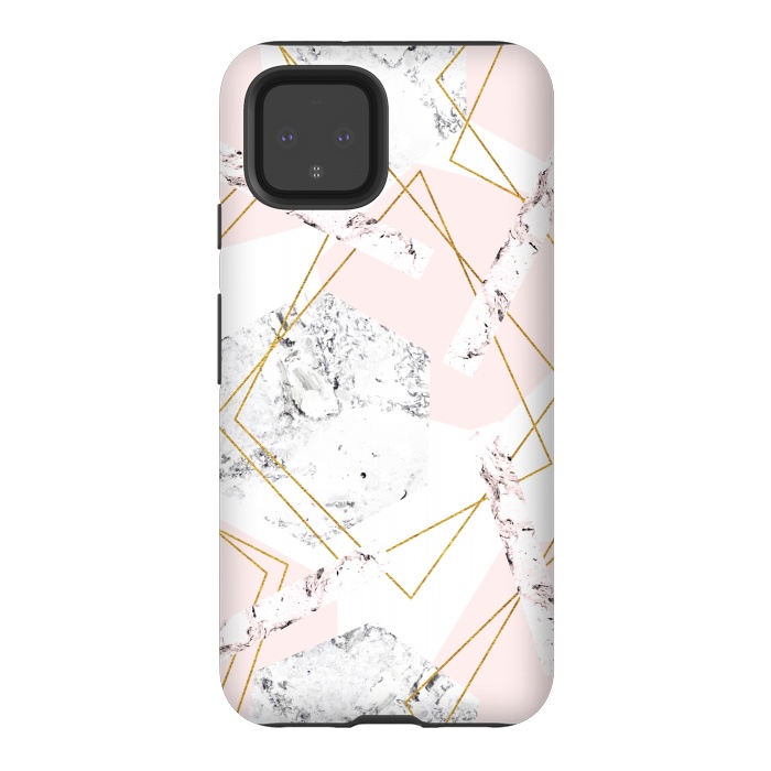 Pixel 4 StrongFit Marble and abstract frames by Julia Badeeva