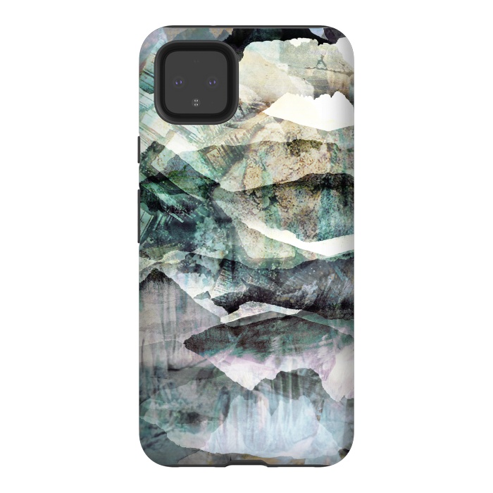 Pixel 4XL StrongFit Faded stylised mountain landscape by Oana 