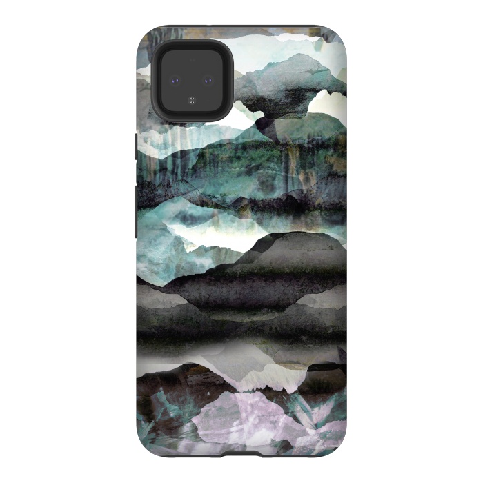 Pixel 4XL StrongFit stylised mountain landscape art by Oana 