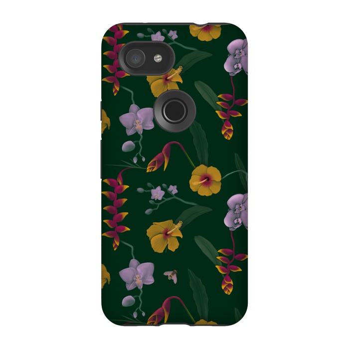 Pixel 3A StrongFit Heliconia & Hibiscus by Tishya Oedit