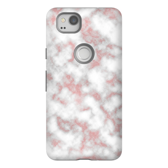 Pixel 2 StrongFit Rose Gold Marble Texture by Julie Erin Designs