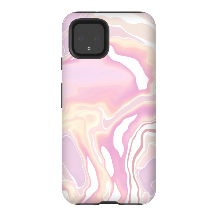 Pixel 4 StrongFit Pink marble art by Jms