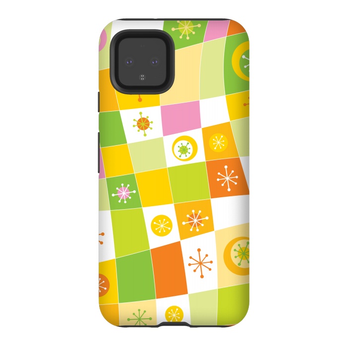 Pixel 4 StrongFit orange yellow ethnic pattern 2 by MALLIKA