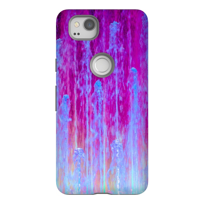 Pixel 2 StrongFit Pink blue abstract  by Winston