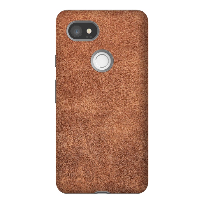 Pixel 2XL StrongFit Brown leather texture  by Winston