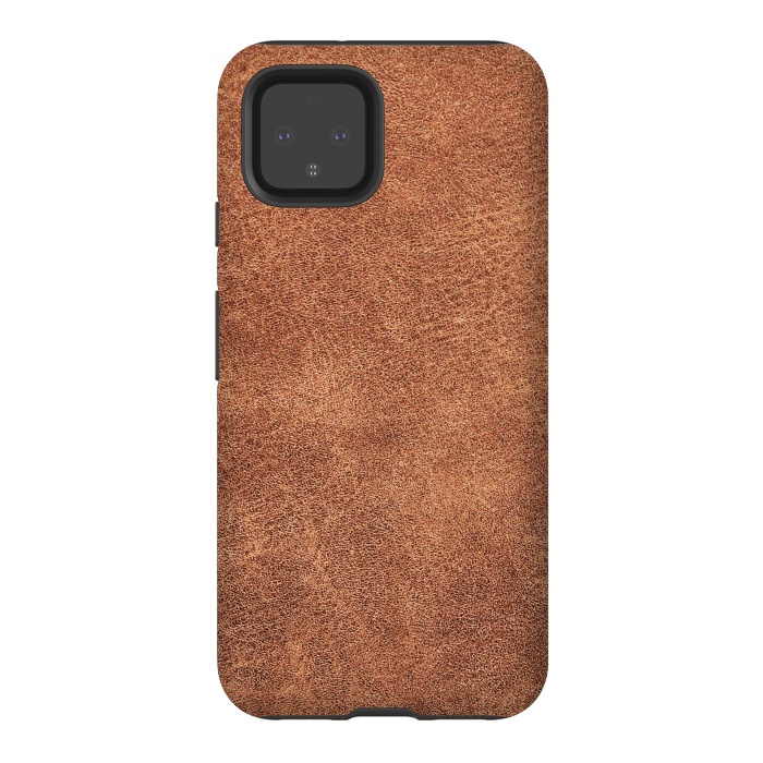Pixel 4 StrongFit Brown leather texture  by Winston