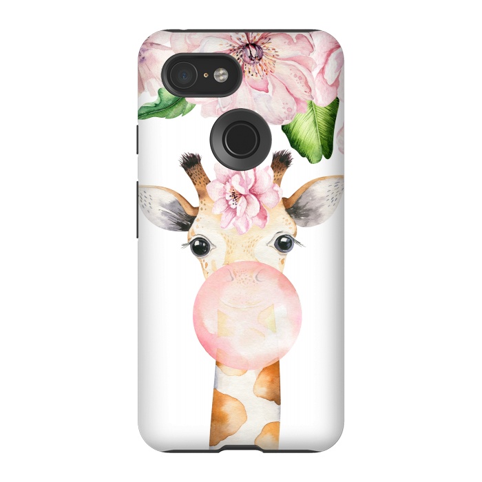 Pixel 3 StrongFit Flower Giraffe With Chewing gum by  Utart