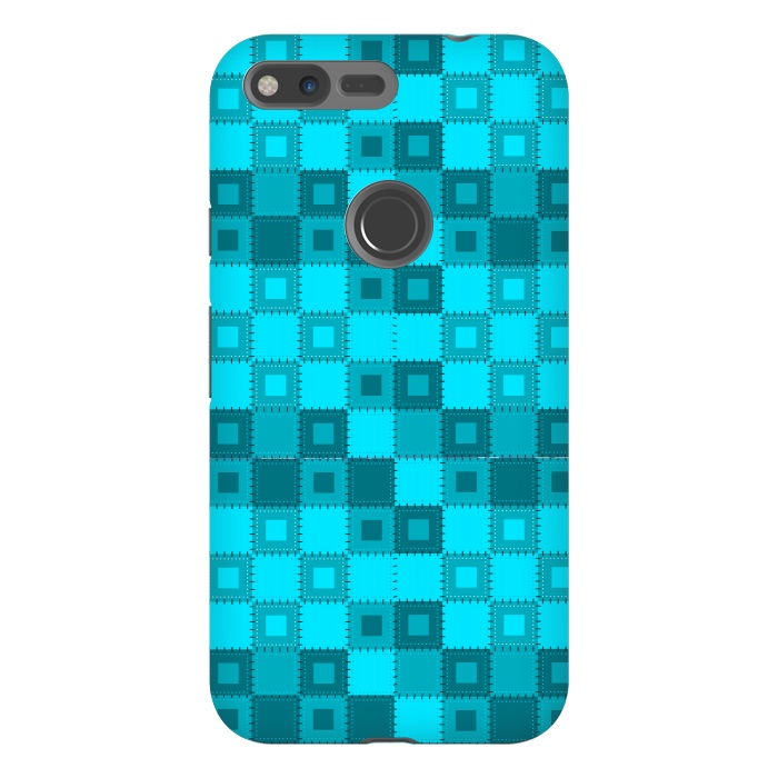 Pixel XL StrongFit blue patchwork by MALLIKA
