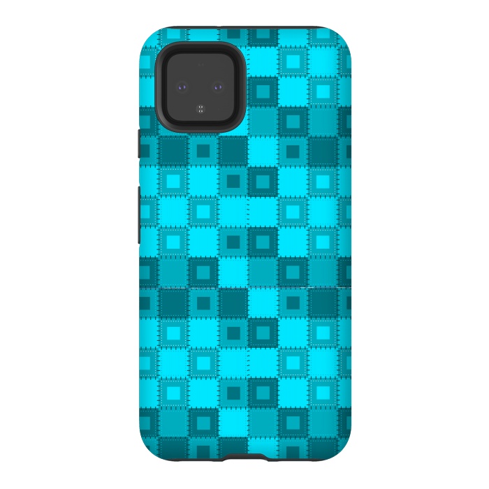 Pixel 4 StrongFit blue patchwork by MALLIKA