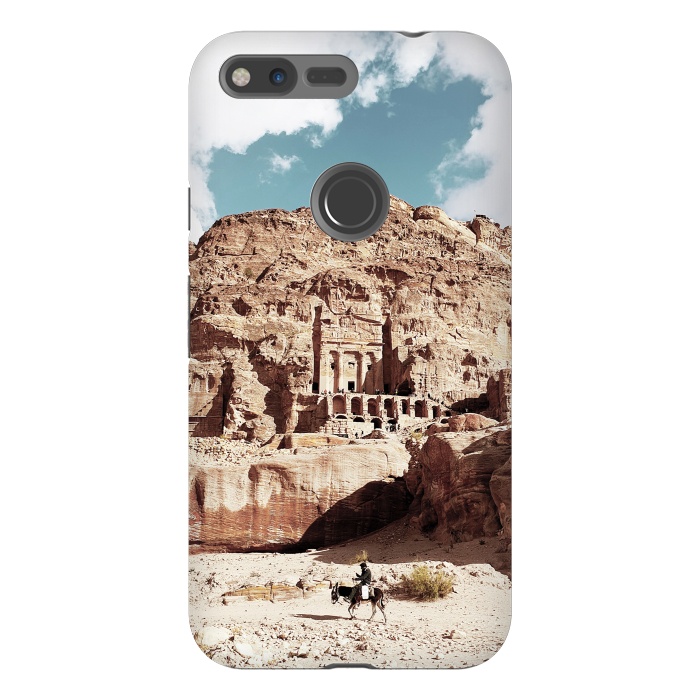 Pixel XL StrongFit Petra temple Jordan sandstone landscape by Oana 