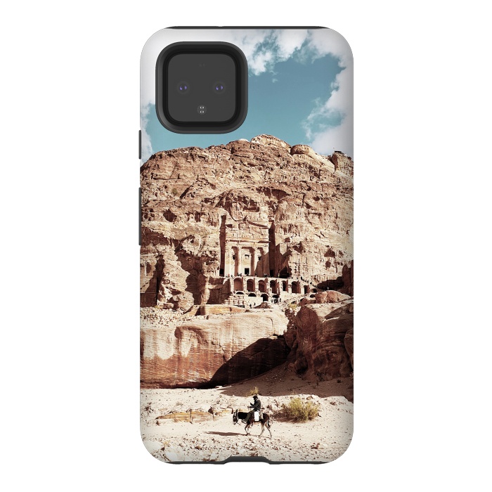Pixel 4 StrongFit Petra temple Jordan sandstone landscape by Oana 