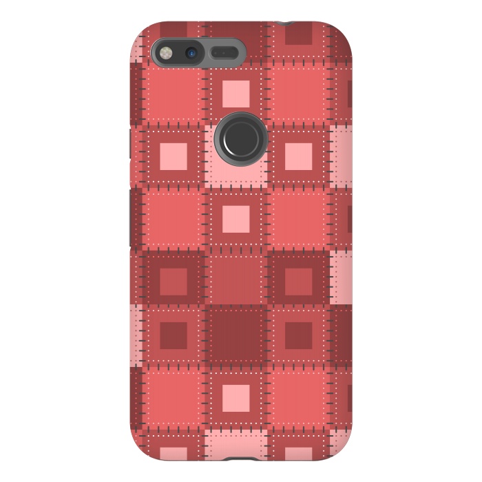 Pixel XL StrongFit RED WHITE PATCHWORK by MALLIKA