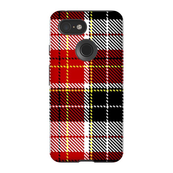 Pixel 3 StrongFit RED AND  BLACK CHECKS by MALLIKA