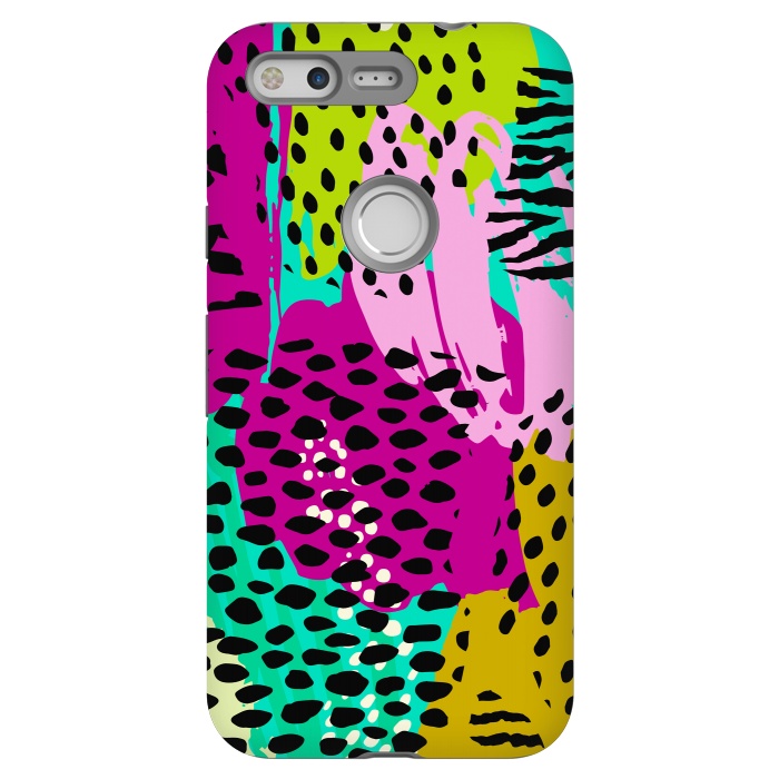 Pixel StrongFit colorful abstract animal print by haroulita