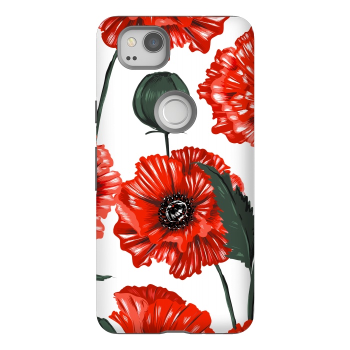 Pixel 2 StrongFit red poppy by haroulita
