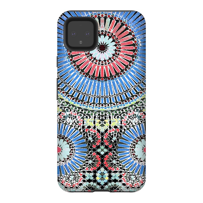 Pixel 4XL StrongFit Colorful Moroccan inspired mosaic tiles by Oana 